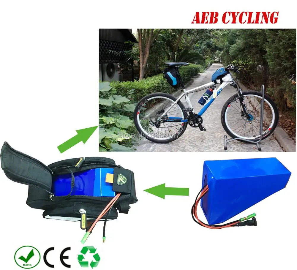 Discount Free Shiping backup 36v 48v seat bag triangle battery 10ah 10.5ah 12ah 13ah 14ah 16ah 17ah for 250w 350w 500w motor battery 3