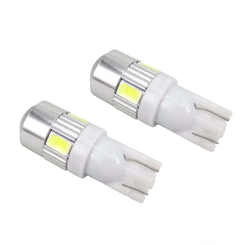 100 шт. высокое яркое T10 W5W 194 5630 6SMD 6 светодиодный Smd СВЕТОДИОДНЫЙ Клин Авто линзы
