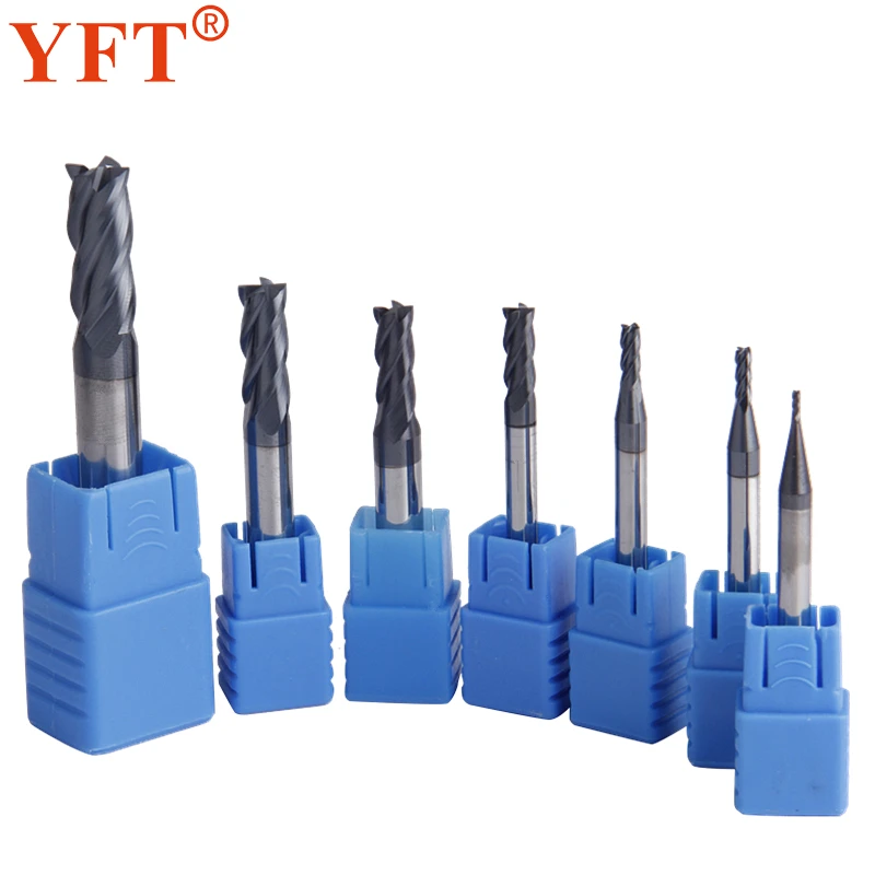7pcs//set 1-8mm 4 Flutes Tungsten Carbide End Mill Set CNC Milling Cutter Tool