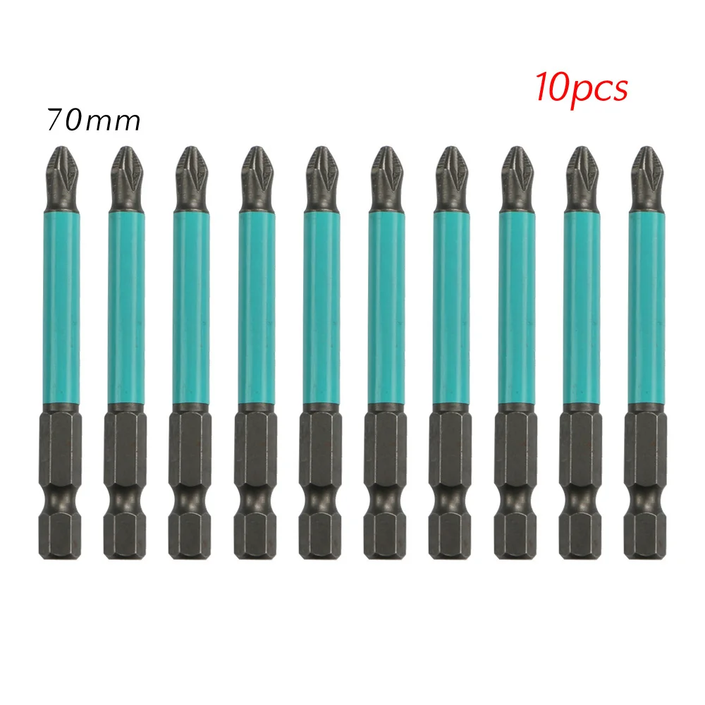 10/6 pcs Hex Shank Anti Slip Long Reach Electric Screwdriver Bits PH2