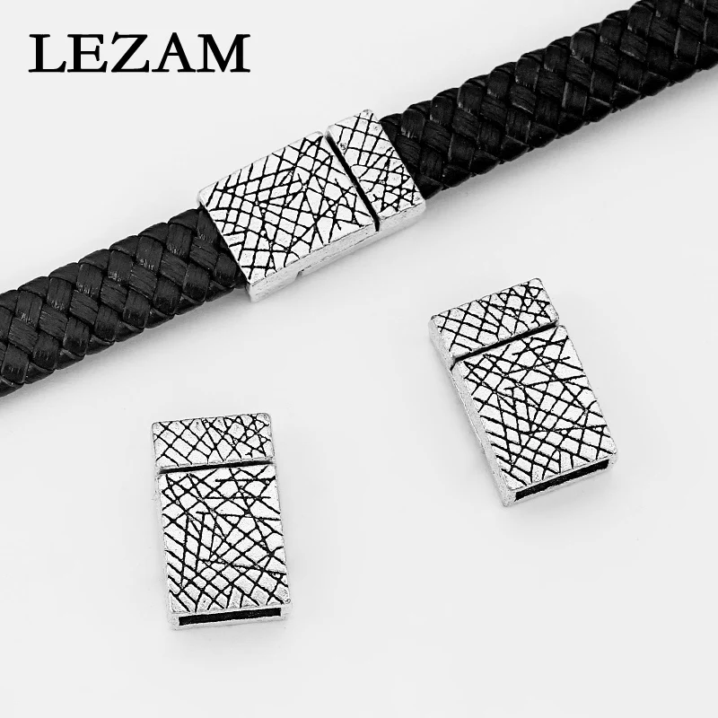 

5sets Antique Silver Flat Strong Magnetic Clasp For 5mm 10mm Flat Leather Cord Diy Bracelet Bangle Jewelry Making Accessories