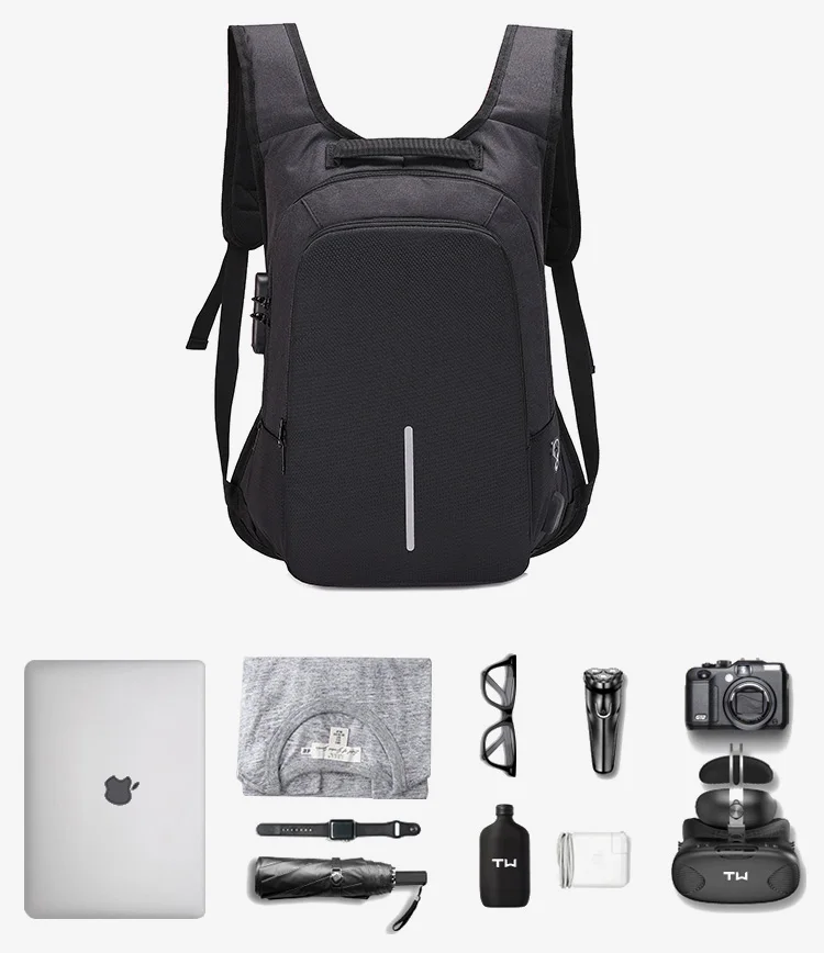 Мужские многофункциональные рюкзаки с зарядкой от usb 15,6 дюймов, рюкзаки для ноутбука для подростков, рюкзак для путешествий, модный мужской рюкзак Mochila