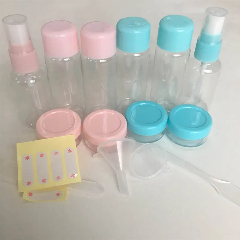 

8 Pcs/ Set Refillable Bottles Essensial Travel Mini Plastic Transparent Empty Makeup Container Bottles Beauty Tools H7JP