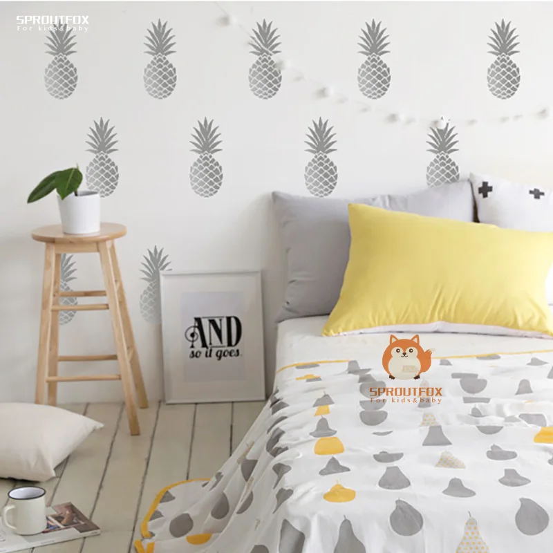 

Lovely Diy Ananas Pineapple Wall Sticker Removable Decoration Art Decals For Art Kids Room Home Decor Free Shipping