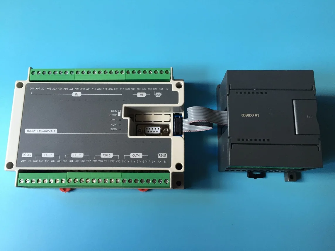 Аналоговый FX3U 48MT 16DI 16DO 4AD 2DA для контроллера Mitsubishi Высокоскоростной импульсный