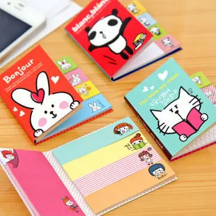 

Hot Sale Mini Cute Kawaii Cartoon Panda Cat Rabbit Memo Pad Lovely Girl Post It Note Korean Stationery Gift Planner Stickers