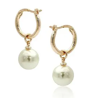 

Beautiful 14 Solid AMarke AAA 10-11MM South Sea white Pearl Earring