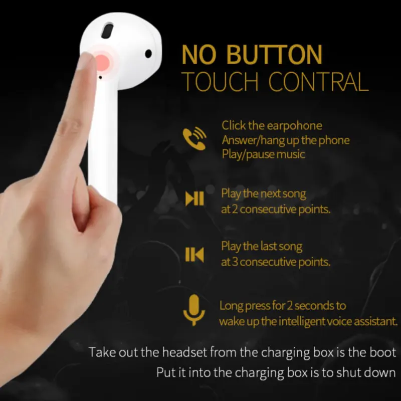 

Bluetooth Earphone i10 tws wireless Air pods Earbuds sport headset stereo For Samsung xiaomi Phone Earphone