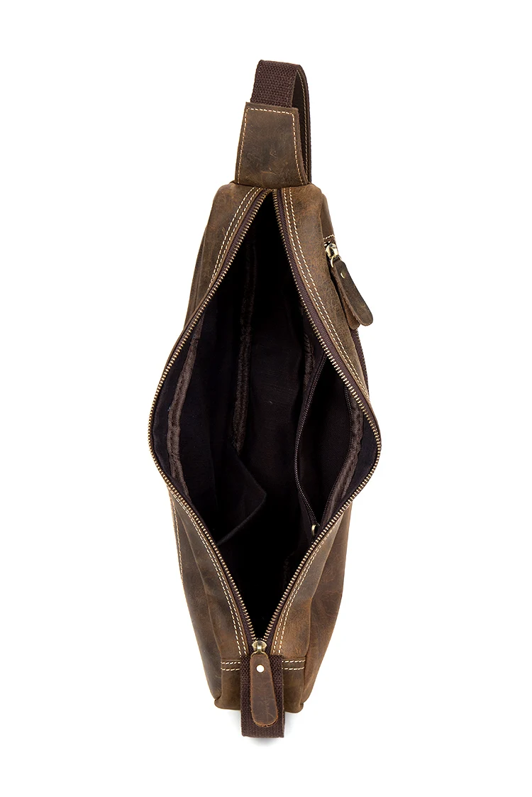 Натуральная кожа винтажная Сумка-слинг Crazy Horse кожаная мужская нагрудная сумка через плечо сумка-мессенджер для путешествий нагрудная сумка