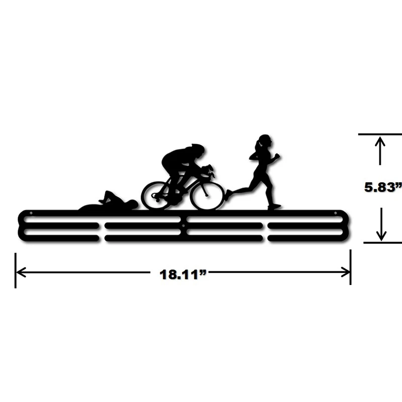 Медаль для триатлона, держатель для женщины, медаль для бега, вешалки для спортивной медали