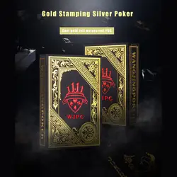 Черное золото штамповка серебро пвх игральные карты благородный и элегантный Волшебный покер три цвета Золото Серебро Красный для выбора