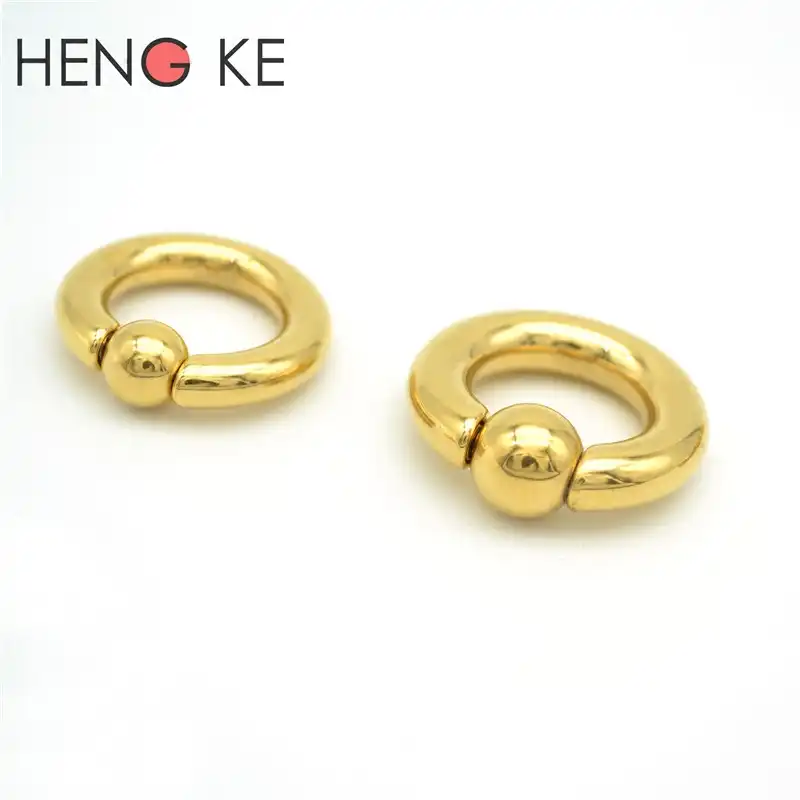 1pcs Gold BCR Ball Close Ring Nipple Ring Piercing Spring Ball Captive