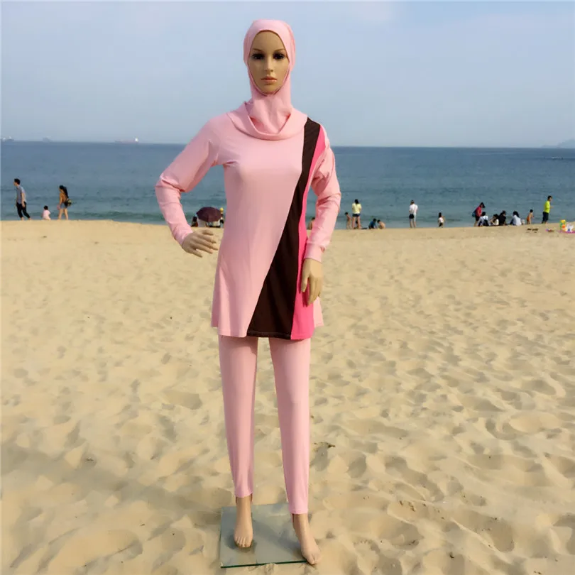 

Hijab Muslim Swimwear Girls Women Full Cover Modest Swimwear Plus Size Moslim Badmode Islamic Swimsuit