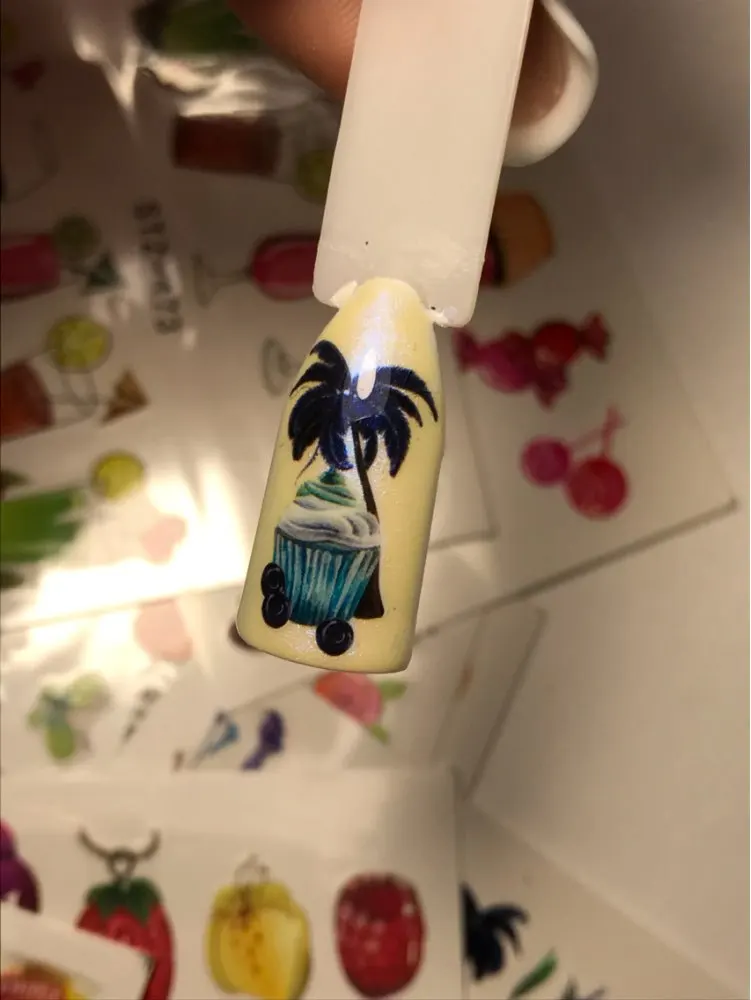 1 шт./новый бренд, 18 видов торт/Мороженое ногтей наклейки для ногтей украшения DIY навыки, наклейки для ногтей 2018 Лидер продаж