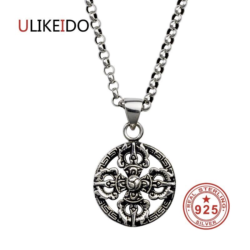 

Pure 925 Sterling Silver Jewelry Charms Punk Pendants for Men And Women Thai Silver Necklace Chain Fine Gift 1357