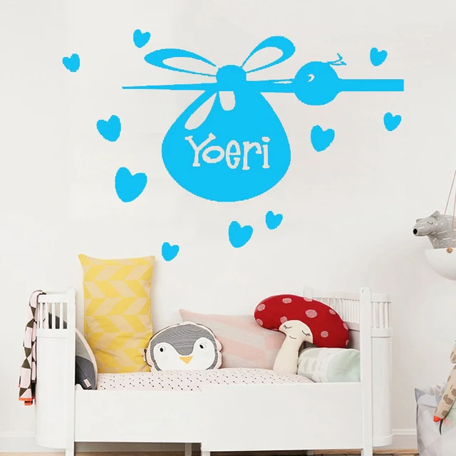 Us 5 95 38 Off Personalized Custom English Name For Kids S Baby Room Wallpaper Wall Decor Bedroom Diy Poster Paper Stickers Decoration In