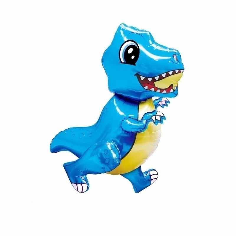 1 шт. большие 4D воздушные шары из фольги для прогулок в виде динозавра, украшения для вечеринки на день рождения, Детские вечерние шары в виде динозавра - Цвет: blue dinosaur