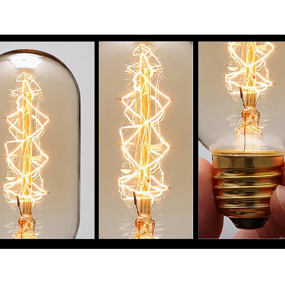Лампа накаливания Retro Edison E27 220 В 40 Вт ST64 A19 T45 G80 G95 4 шт./лот|retro edison|edison bulbedison bulb e27 |