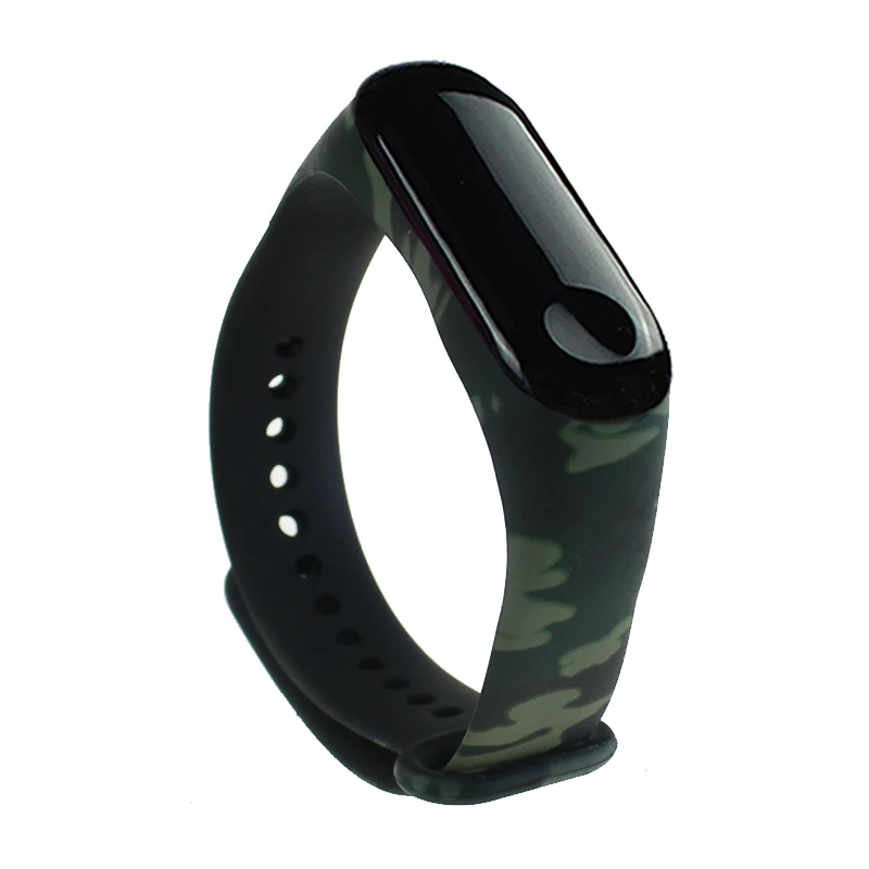 1pc Printing Silicone Bracelet Strap Wristband Wrist Band Replacement Strap For Xiaomi Mi Band 3 Watch Smart Watch Accessories - Цвет: 08