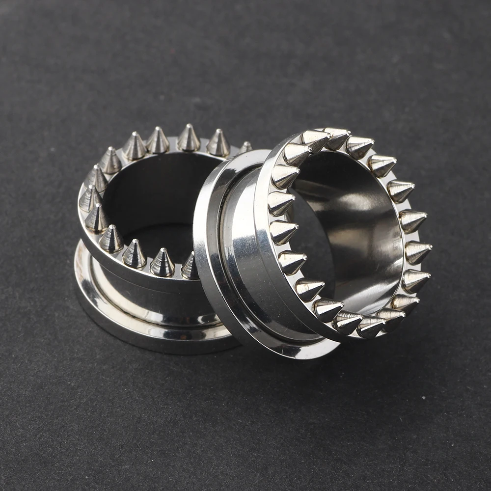 JUNLOWPY Stainless Steel Ear Plugs and Tunnel Flesh Tunnels Earring Gauges Hollow Piercings Expanders Stretchers Body Jewelry