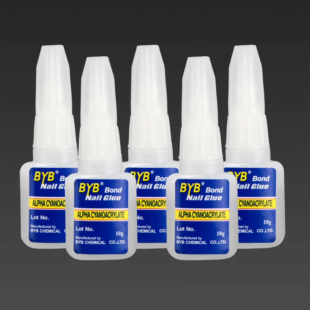 5 Pcs/set Byb Nail Glue With Brush For Rhinestones Nail Art Decoration