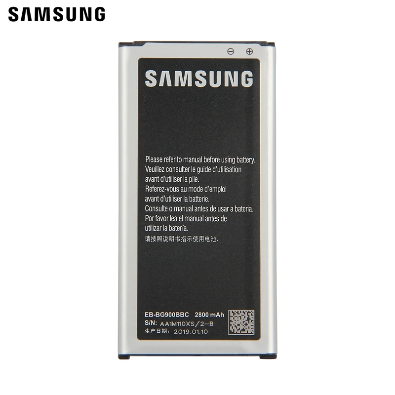 Samsung оригинальная замена Батарея EB-BG900BBU для samsung S5 G900M G9008V G900S G900F 9006 V W G900FD 9008 2800mA |