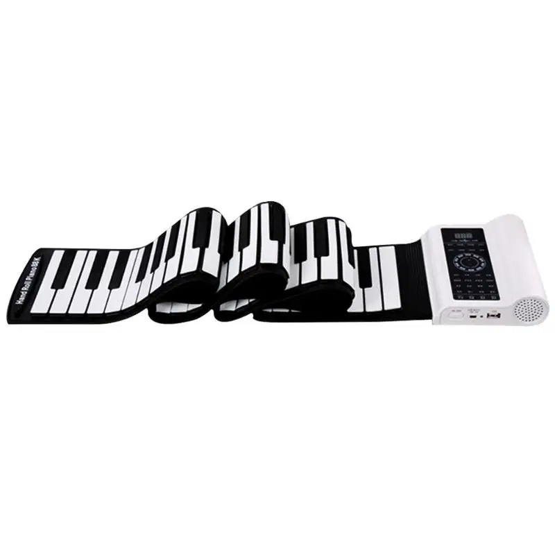 61 Key Electronic Piano Keyboard Silicon Flexible Roll Up Piano with Loud Speaker