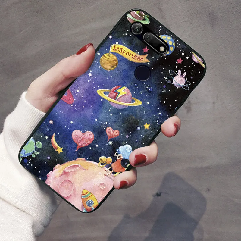 Для Honor V20 силиконовый чехол Обложка для huawei 3D мягкая термополиуретановая