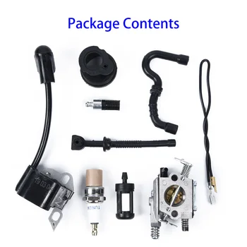 

Tool Kits Carburetor Wire Cable Oil/Fuel Line Spark Plug Replacement for Stihl 017 018 MS170 MS180 Ignition Coil