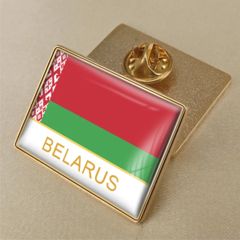 Нагрудные значки с одним флагом - Окраска металла: Belarus-RL