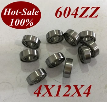 

500pcs Low noisy 604 ZZ 604ZZ 604Z 604-ZZ 4X12X4 MM Deep groove ball bearing micro miniature small bearing motor bearing