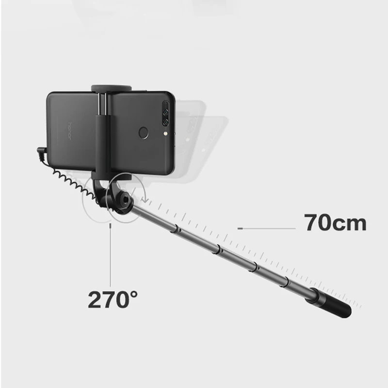 Huawei Honor Selfie Stick Lite монопод проводной выдвижной ручной затвор для мобильного телефона 70 см AF11L черный белый