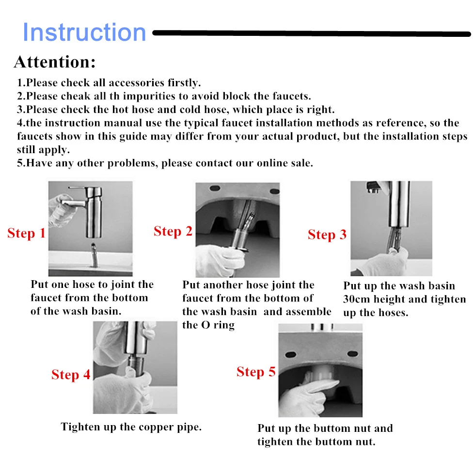 Faucet instal