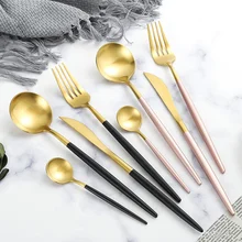 Stainless Steel Flatware Set Including Fork Spoons Knives Tableware Home Bar XH8Z