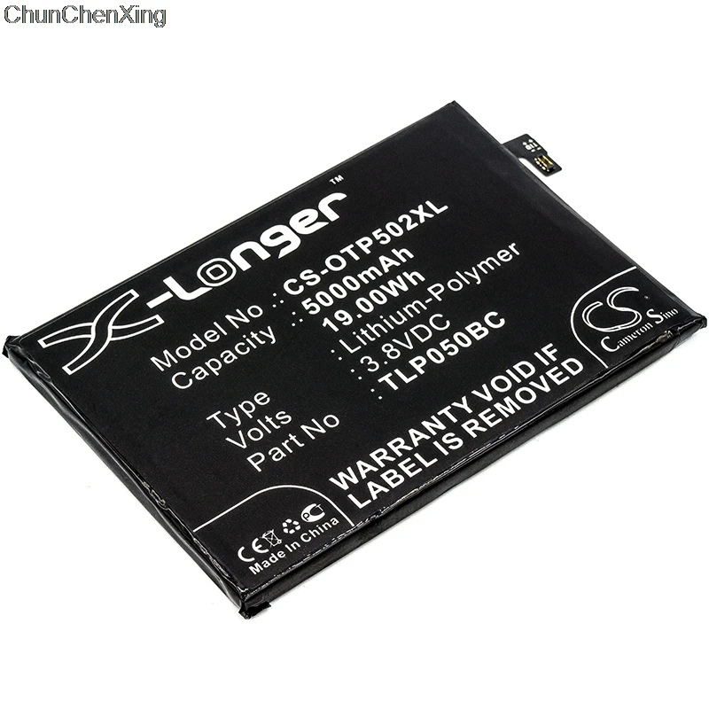 Аккумулятор Cameron Sino 5000 мАч CAC5000006CC TLP050BC для Alcatel 5023F One Touch Pixi 4 Plus Power Dual
