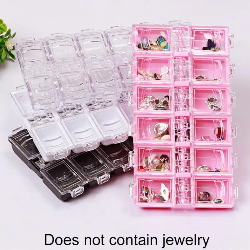 

Storage Box Rhinestone Container 12 Grids Portable Nail Jewelry Diamond