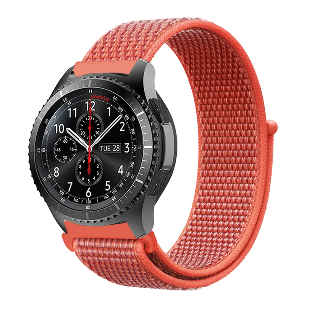 

20mm 22mm Nylon Loop Straps Bands Bracelet for Samsung Gear S3 Classic Frontier S2 Sport Galaxy Watch 42mm 46mm Huami Amazfit