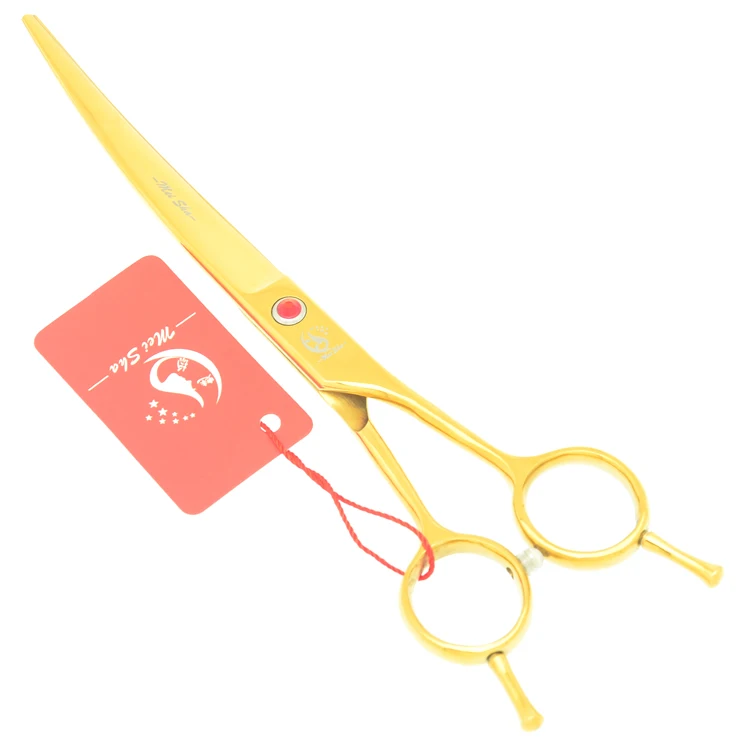 Meisha 7,0 дюймов профессиональные ножницы для домашних животных набор для ухода за собакой животные инструменты для стрижки волос щенок изогнутые ножницы наборы расчесок HB0217