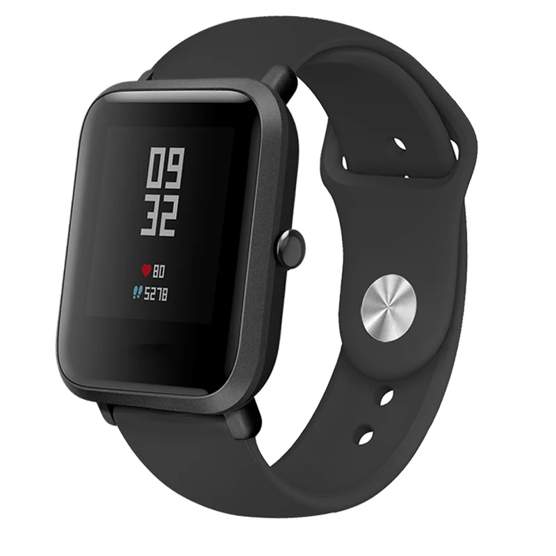 Laforuta 20 ММ Спортивный мягкий силиконовый ремешок для часов Xiaomi Amazfit ремешок Bip для Huami Amazfit Bip браслет быстросъемный браслет