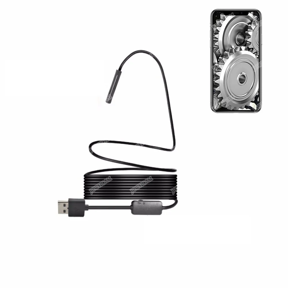 

8mm Lens USB Android Endoscope Camera 1M/2M/3.5M/5M Cable Waterproof Car Inspection Snake Tube USB Endoscope Mini Camera