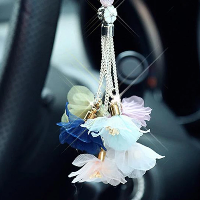  Car pendant creative fashion crystal ball inlaid rearview mirror car decoration gift car interior a