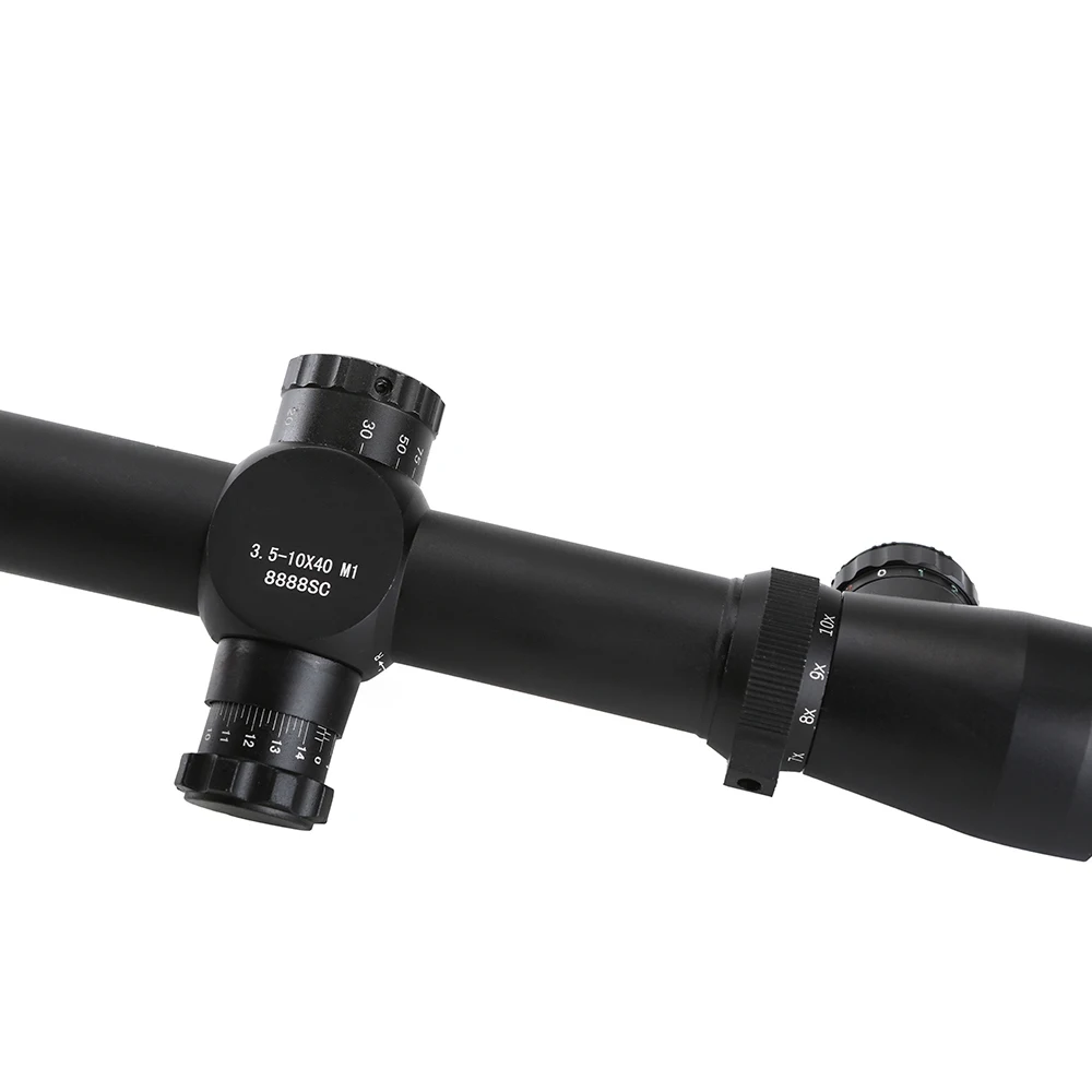 Tactical Scope M1 3.5-10X40E Rifle scope Military Optical Red and Green Illuminated Reticle Dot Sight Airsoft Scope for Hunting