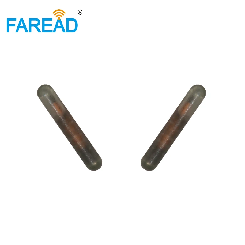

X40pcs Бесплатная Икар микрочип RFID 2,12*12 мм LF ISO11784/ISO11785 FDX-B для идентификации животных