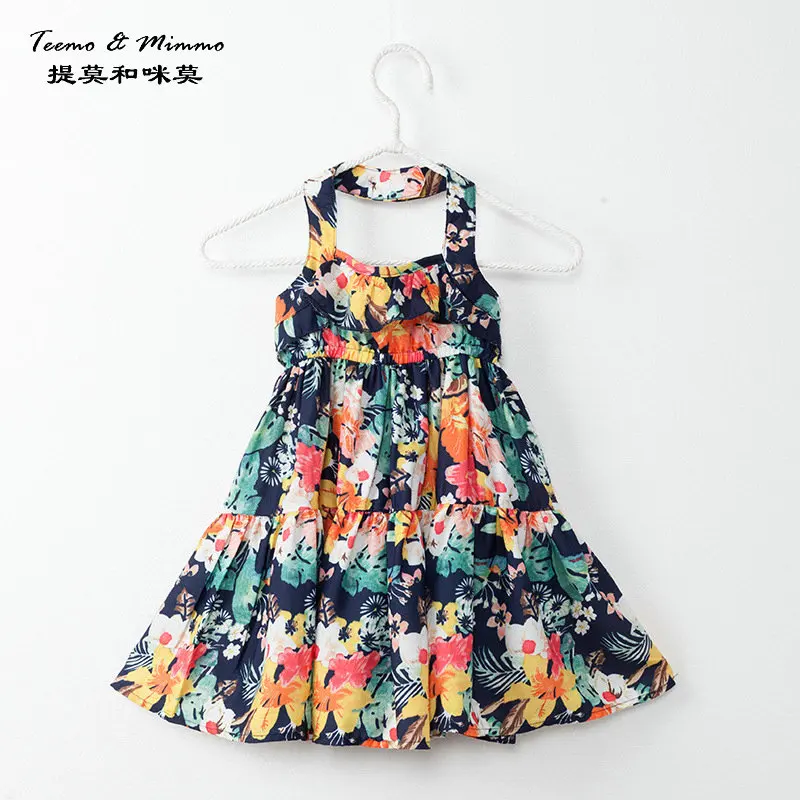 2017 Bébé Fille Princesse Robe 4 12ans Sling Floral Robe