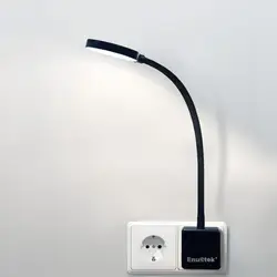 Плагин затемнения кулисой светодиодный настенный светильник ночник с штепсельная розетка Plug натуральный белый без дистанционное