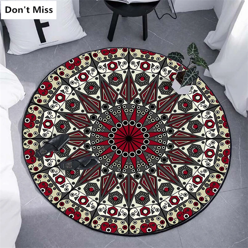 

Soft Round Nationality Living Room/bedroom Kids Room Rugs Antiskid Carpet Modern Carpet Mat Fluffy Mats Kids Room Rug Area Rug