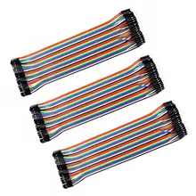 3 комплекта 40 шт. Dupont провод Соединительный кабель 1 P-1 P 2,54 мм штекер-Женский длина 20 см