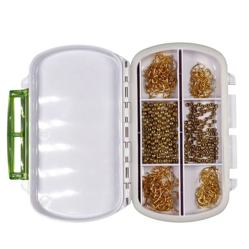 Buy Fishing Hook Brass Bead 3.8 2.8mm Fly Box Set Fly
