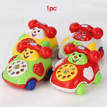 Cute Educational Developmental Cartoon Smile Face Toy Funny Plastic Automotive Simulation Phone Toy Baby Kids