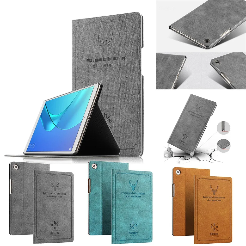 

PU Leather Tablet Case for Huawei MediaPad M5 Lite 8 Inch Slim Flip Stand Cover with Card Slots with Auto Wake Sleep Function